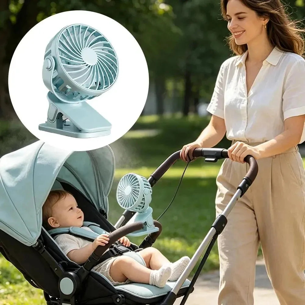 Portable USB Clip Fan 720° Rotatable with Night Light USB Clip Fan P3
