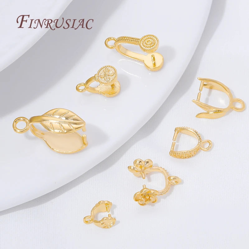 18K Gold Plated Pinch Bail Clasp | DIY Jewelry Findings Jewelry Making Findings P3