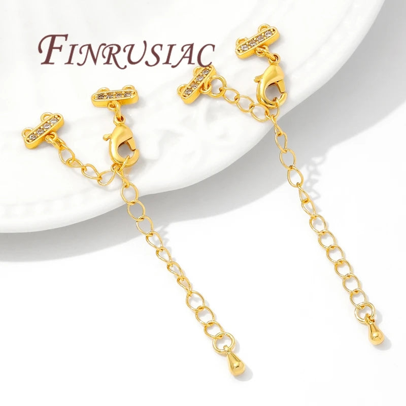 18K Gold Plated Bracelet Extender Chain & Lobster Clasp | DIY Jewelry Finding P3