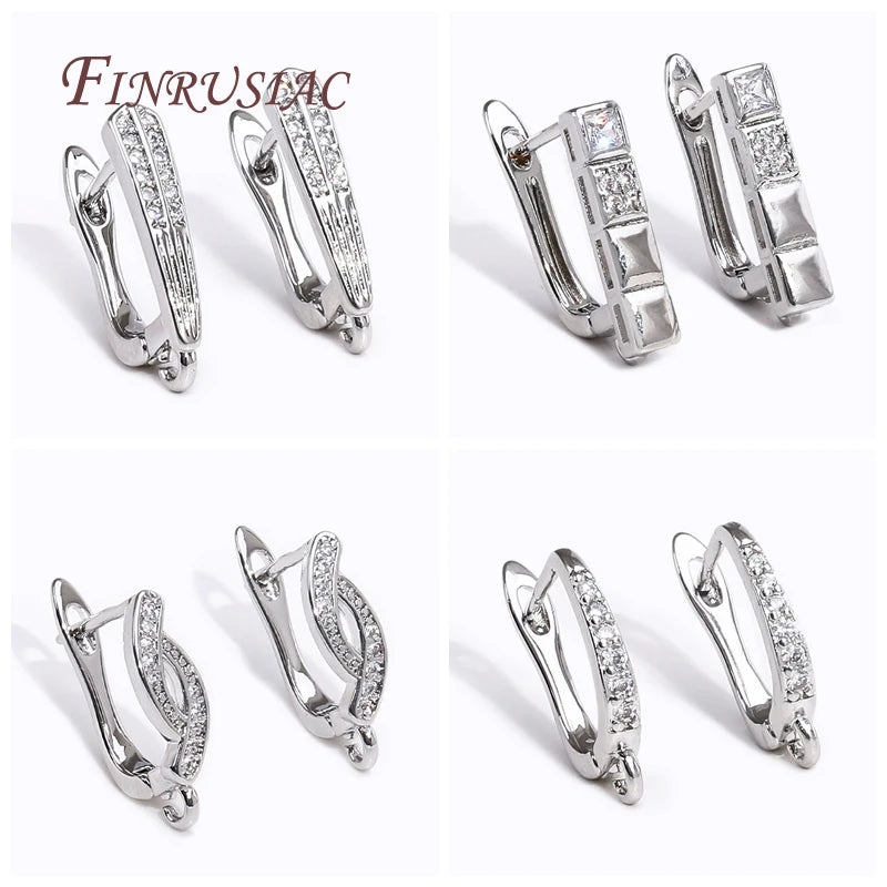 18K Gold Plated Zircon Earring Hooks – DIY Drop Earring Findings Earring Findings P3