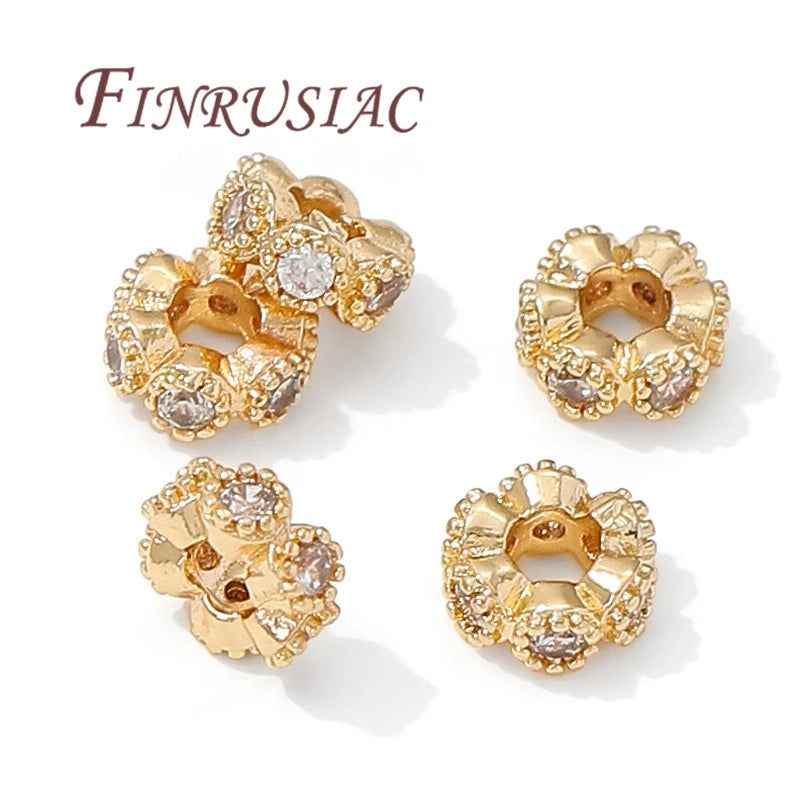 6mm 18K Gold Plated Rhinestone Spacer Beads – DIY Jewelry Making Jewelry Spacer Beads P3
