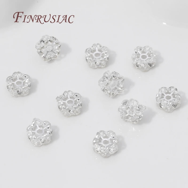 18K Gold Plated Flower Beads with Zircon | DIY Jewelry Jewelry Making Beads P3