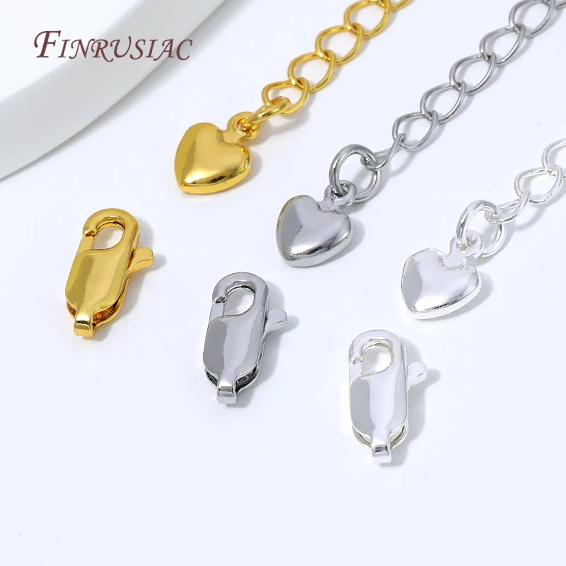 18K Gold Plated Extension Chain – Heart Charm & Lobster Clasp Jewelry Extension Chain P3