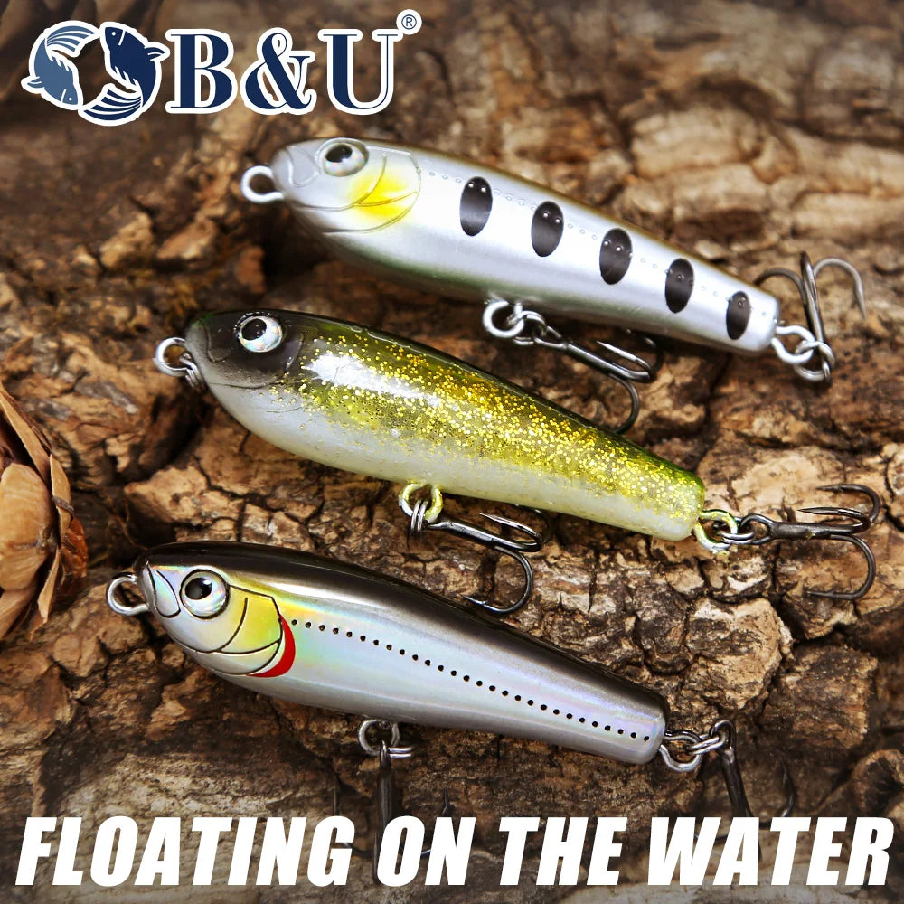 B&U Floating Pencil Topwater Lure – Fresh & Saltwater Topwater Fishing Lure P3