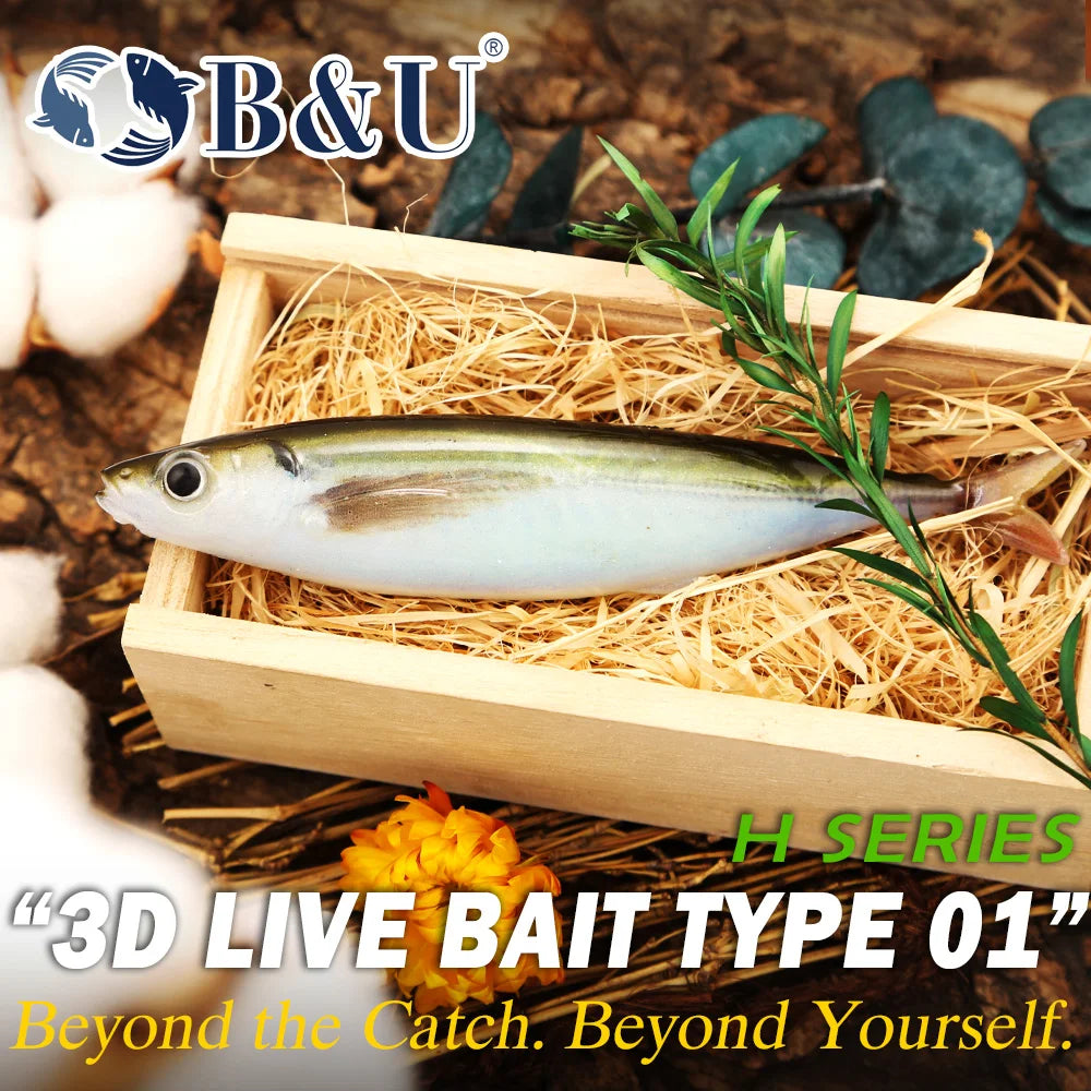 B&U 3D Mackerel Swimbait Saltwater Soft Fishing Lure – 2 Pack Soft Fishing Lure P3