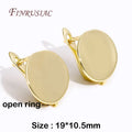 18K Gold Plated Earring Hooks – DIY Earwire Findings 19×14.5mm Earring Findings P3 18K Real Gold Plated 2 pairs