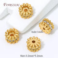 18K Gold Plated Zircon Spacer Beads | DIY Jewelry Making Jewelry Making Beads P3 18K Real Gold Plated 2 pieces