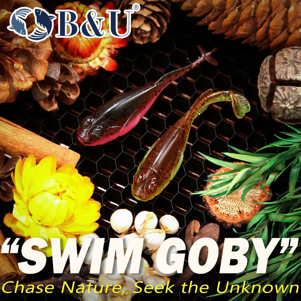 B&U Swim Goby Soft Plastic Lures – Texas Rig Drop Shot Bass Soft Plastic Lure P3