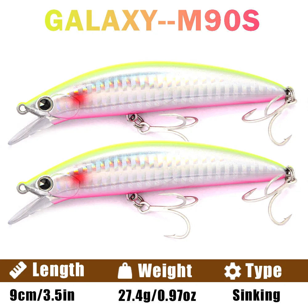 B&U 9cm Saltwater Sinking Minnow Lure | Sea Bass Hard Bait Saltwater Fishing Lure P3