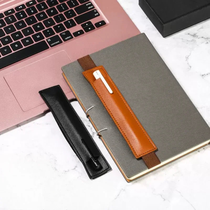 PU Leather Elastic Pen Loop Holder – Detachable Notebook Sleeve Pen Loop Holder P3