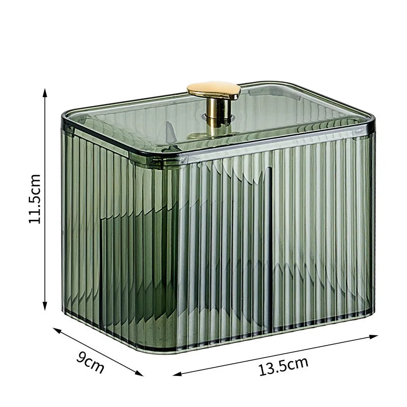 Acrylic Makeup Organizer – Dust-Proof Cosmetic Storage Box Cosmetic Organizer P3 Green