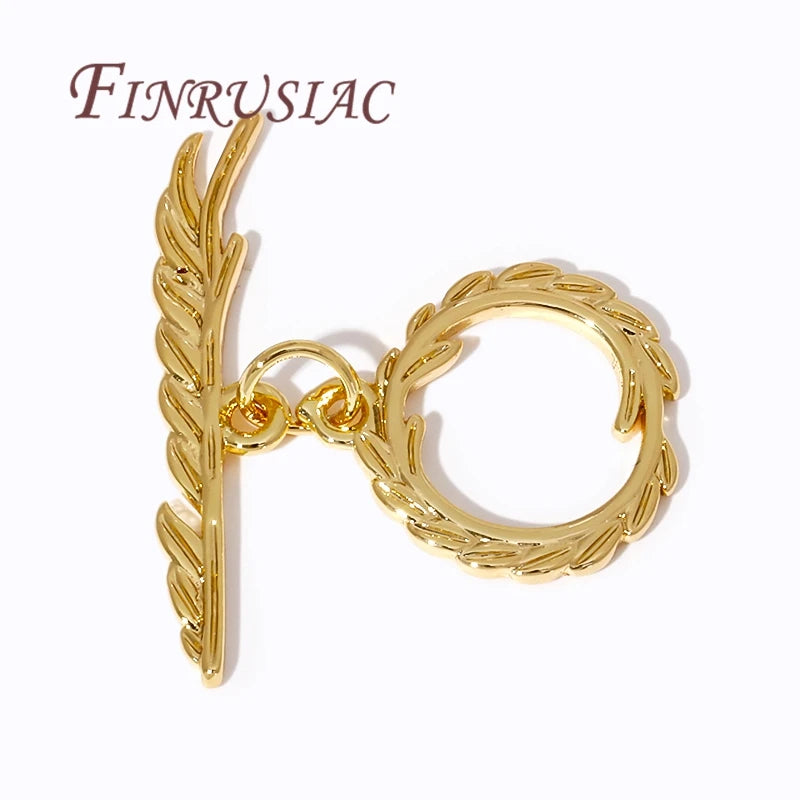 18K Gold Plated Toggle Clasp – Brass OT Connector for DIY Jewelry Jewelry Clasp Findings P3
