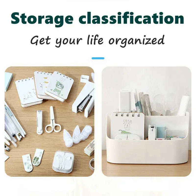 Desktop Makeup & Stationery Organizer Box with Dividers Desk Organizer Box P3