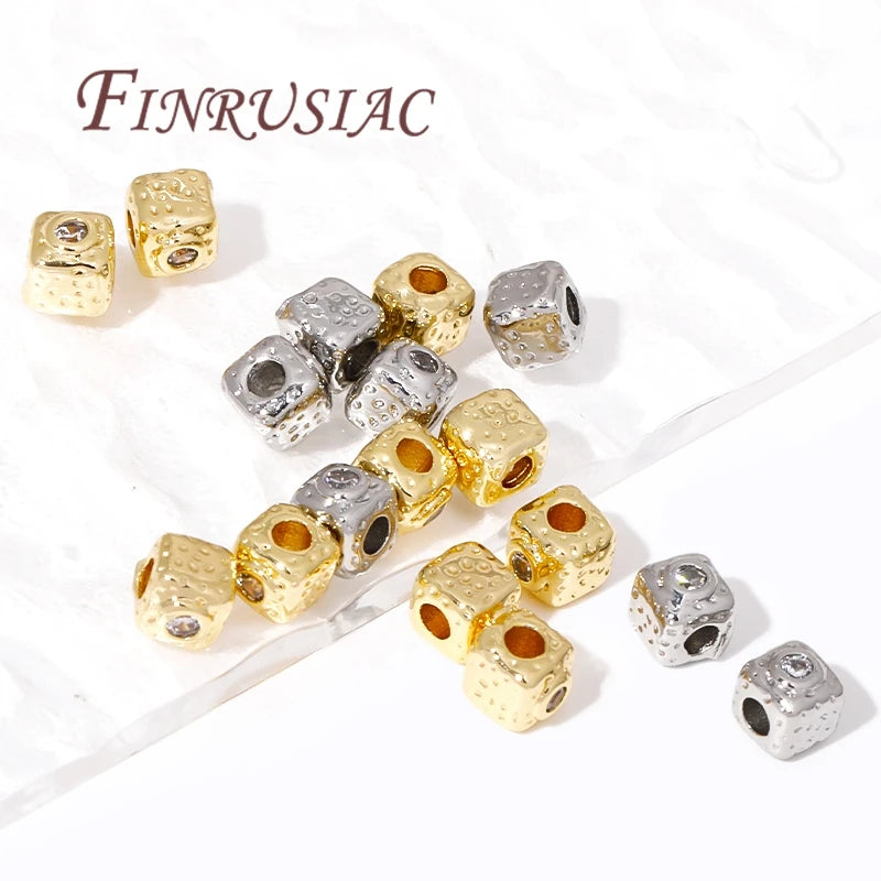 18K Gold Plated Brass Spacer Beads – Multi-Style DIY Jewelry Jewelry Spacer Beads P3