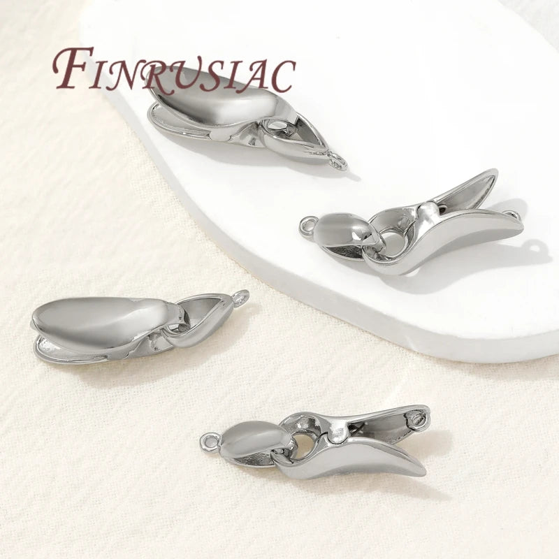 Rhodium Plated Jewelry Clasps & Connectors | DIY Bracelet Necklace Jewelry Clasps P3