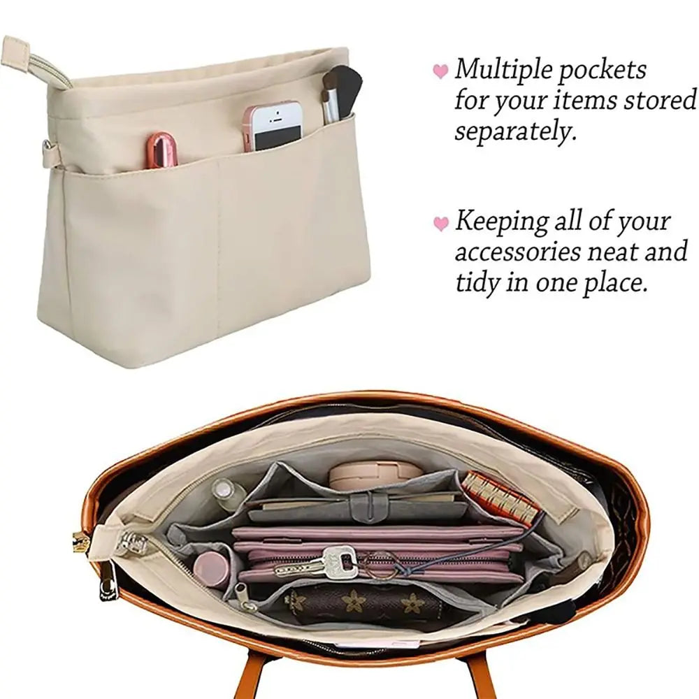 Multi-Pocket Nylon Handbag Organizer Insert | 5 Sizes Handbag Organizer Insert P3