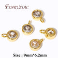 18K Gold Plated Rhinestone Round Charm Pendant – DIY Jewelry Jewelry Charm Pendant P3 18K Real Gold Plated 4 pieces