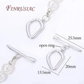 Rhodium Plated Toggle OT Clasps for Necklace & Bracelet Making Jewelry Clasps P3 Rhodium Plated 6 Pieces