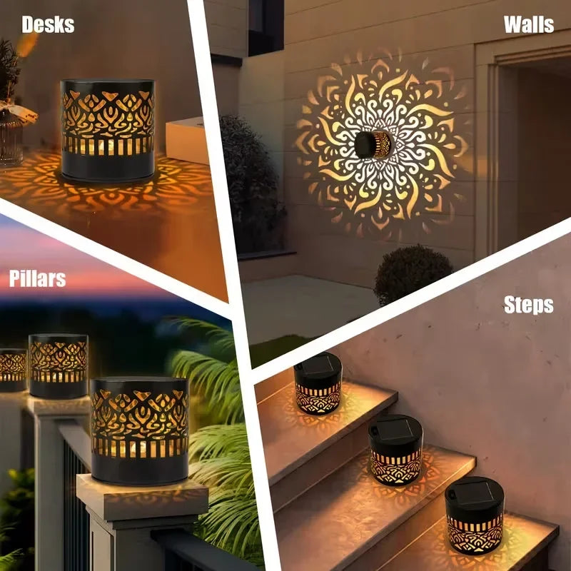 Solar Mandala LED Wall Lamp – Outdoor Waterproof Garden Light Solar Wall Lamp P3