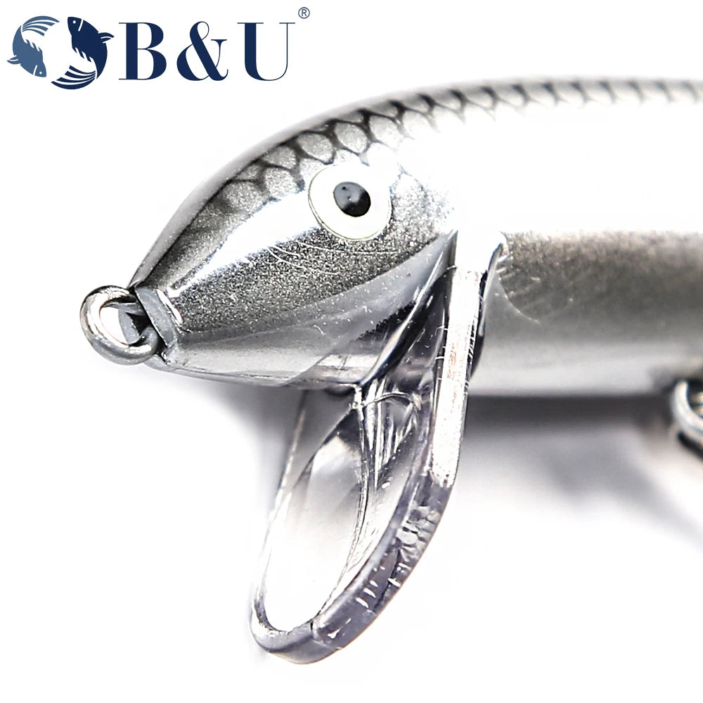 B&U Silence Sinking Minnow Jerkbait – Hard Bait Sea Bass Lure Sinking Minnow Lure P3