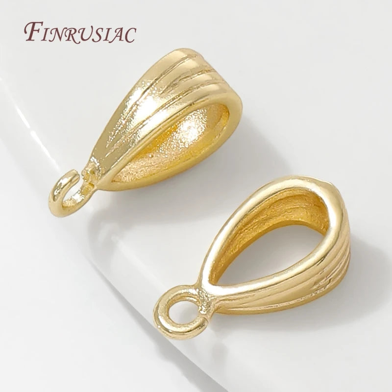 18K Gold Plated Bail Connectors for Jewelry Making – 5/10 Pcs Jewelry Bail Connector P3