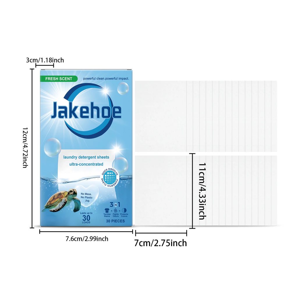 JAKEHOE Laundry Detergent Sheets – Deep Clean 30 Pack Laundry Detergent Sheets P3