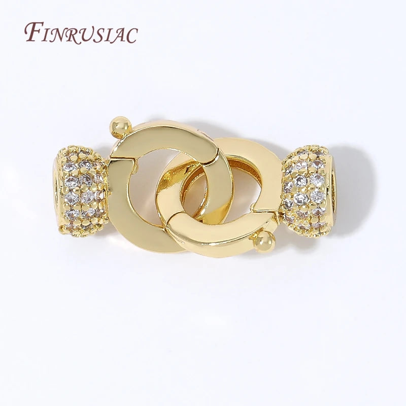 18K Gold Plated Pave CZ Clasp Connector | DIY Jewelry Findings Jewelry Clasp Connector P3