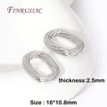 18K Gold Plated Brass Oval Twist Ring Connectors | DIY Jewelry Jewelry Connectors P3 Rhodium Plated 6 Pieces