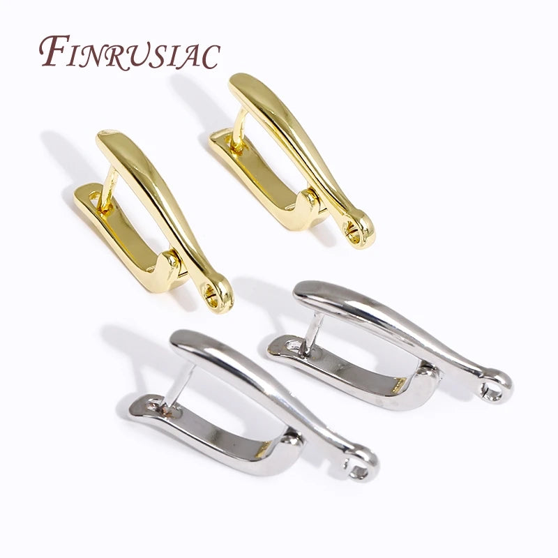18K Gold Plated Earring Hooks – DIY Ear Wire Findings 20×13mm Earring Findings P3