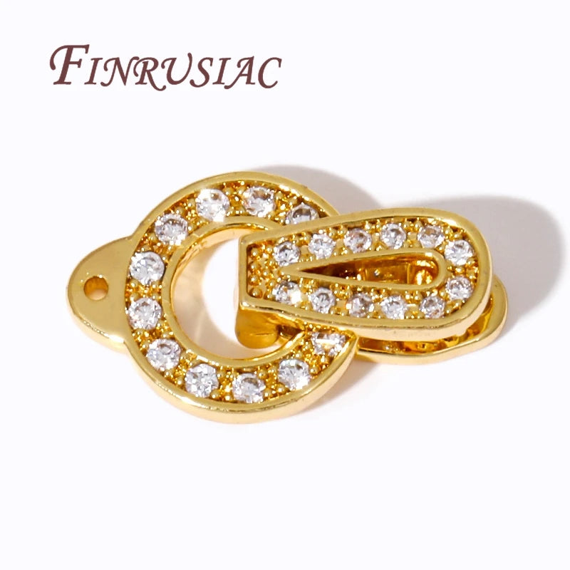 18K Gold Plated Zircon Pearl Clasp Connector – DIY Jewelry Making Jewelry Clasp Connector P3