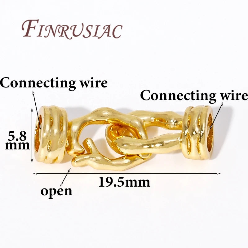 18K Gold Plated Cord End Clasp & Hook with End Caps – DIY Jewelry Jewelry Clasp Findings P3