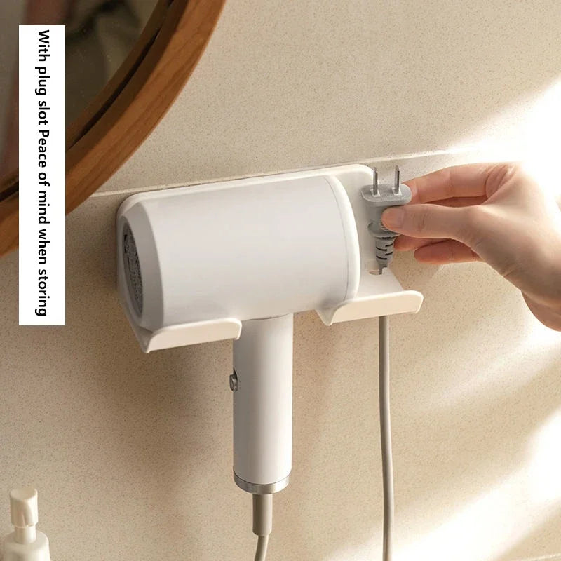 No-Drill Wall Mount Hair Dryer Holder – ABS Bathroom Rack Bathroom Storage Rack P3