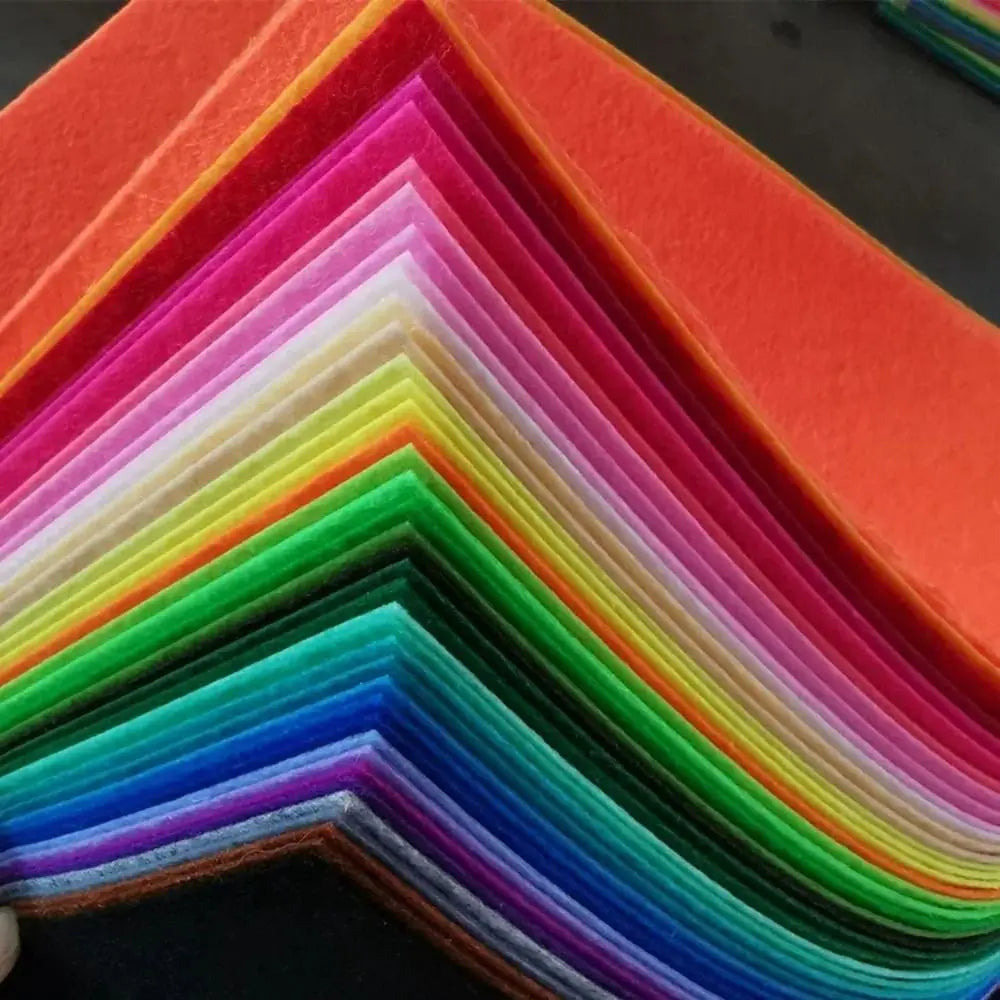 40-Pack Assorted Felt Fabric Sheets | 40 Colors DIY Craft Squares Felt Fabric Sheets P3