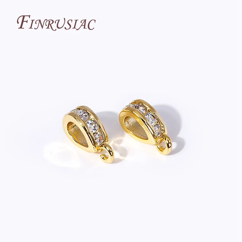 18K Gold Plated Zircon Pendant Bail | DIY Jewelry Findings Jewelry Finding P3