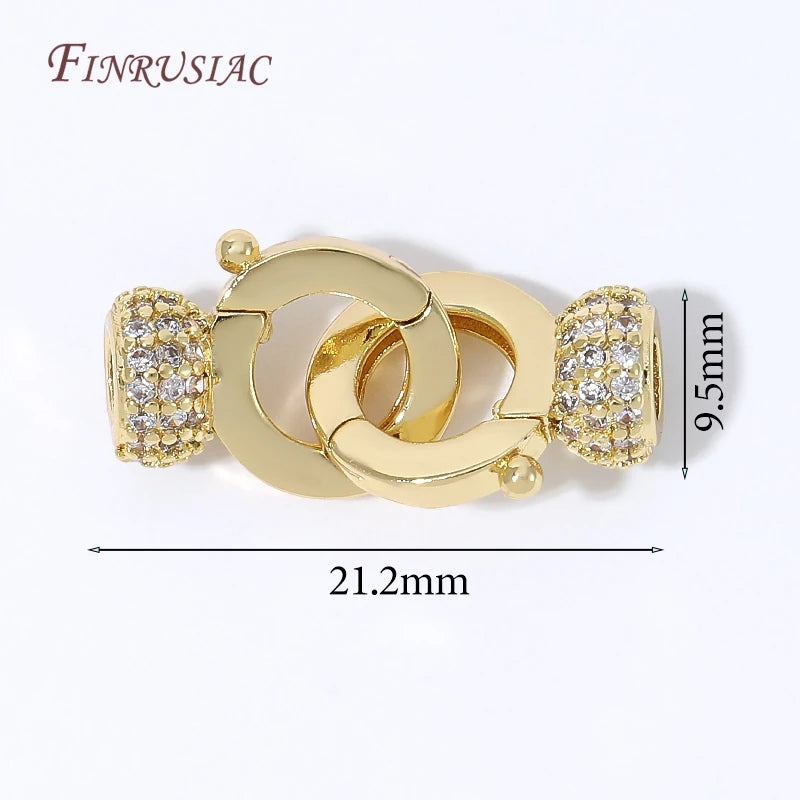 18K Gold Plated Pave CZ Clasp Connector | DIY Jewelry Findings Jewelry Clasp Connector P3 18K Gold Plated 2 pieces