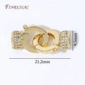 18K Gold Plated Pave CZ Clasp Connector | DIY Jewelry Findings Jewelry Clasp Connector P3 18K Gold Plated 2 pieces