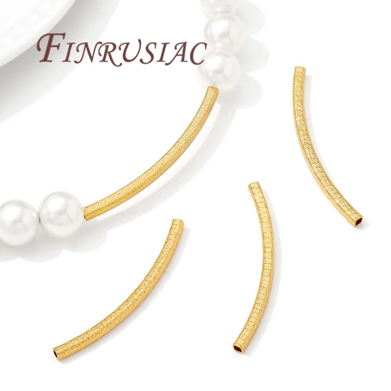 18K Gold Plated Tube Spacer Beads 35mm – DIY Jewelry Connectors Jewelry Spacer Beads P3