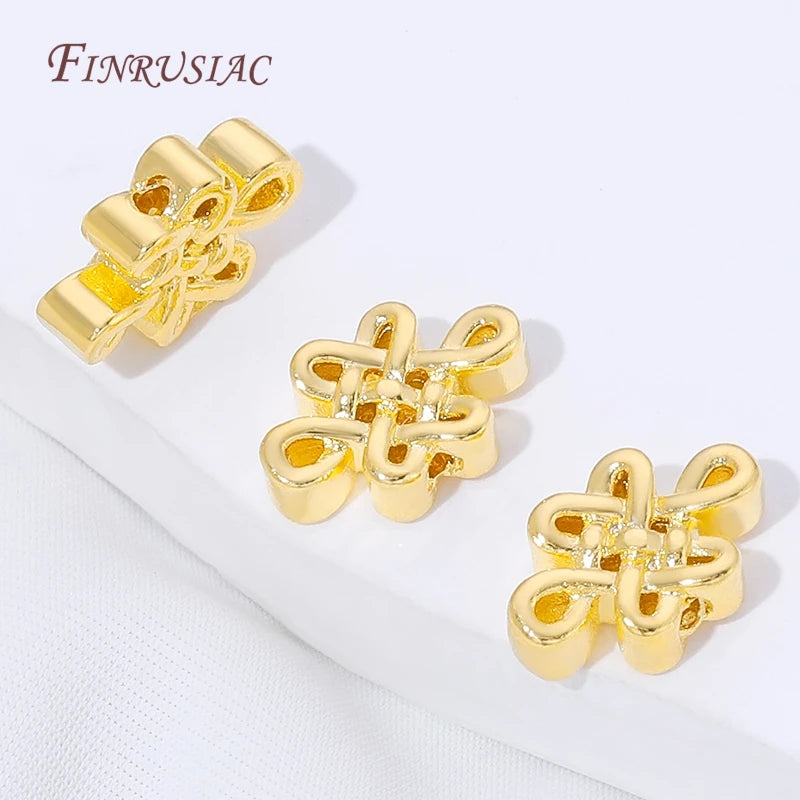 18K Gold Plated Brass Chinese Knot Spacer Beads – DIY Jewelry Jewelry Spacer Beads P3