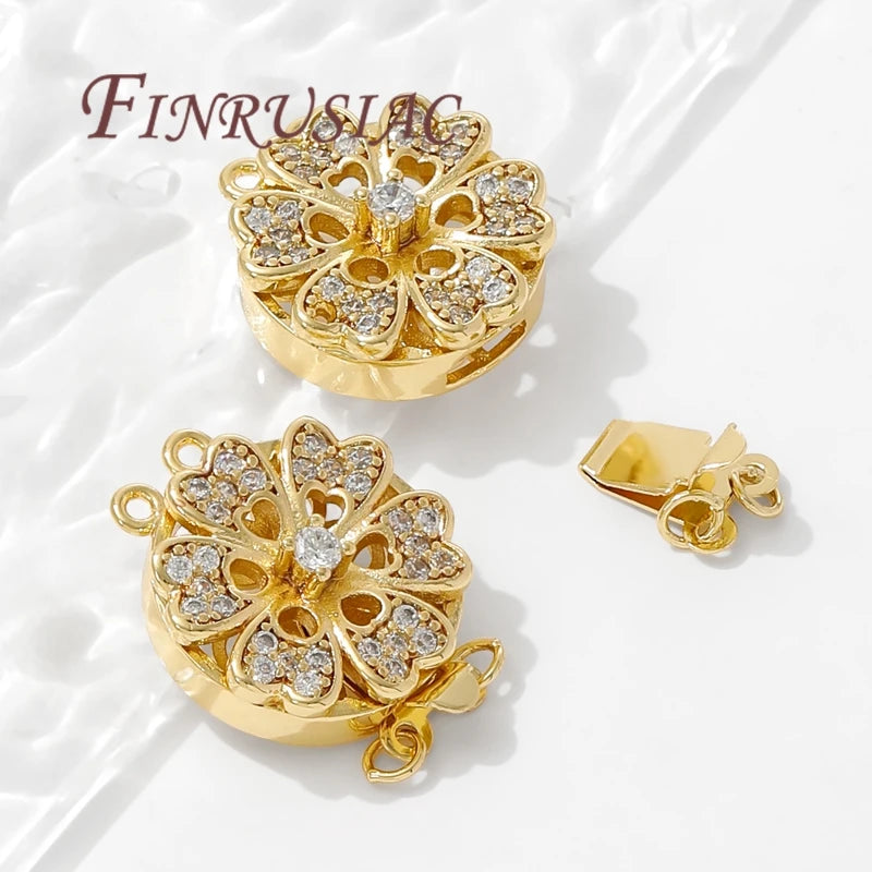 18K Gold Plated Box Safety Clasp – Bracelet & Necklace DIY Jewelry Clasp P3
