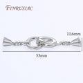 14K Gold Plated Brass Pearl Clasp Necklace Connector Findings Pearl Clasp Findings P3 Rhodium Plated 2 pcs