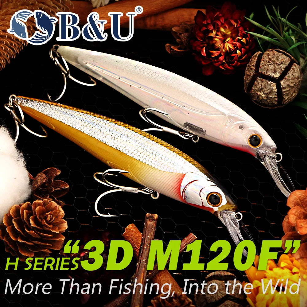 B&U Saltwater Floating Minnow Lure Set – Jerkbait Hard Bait Saltwater Fishing Lure P3