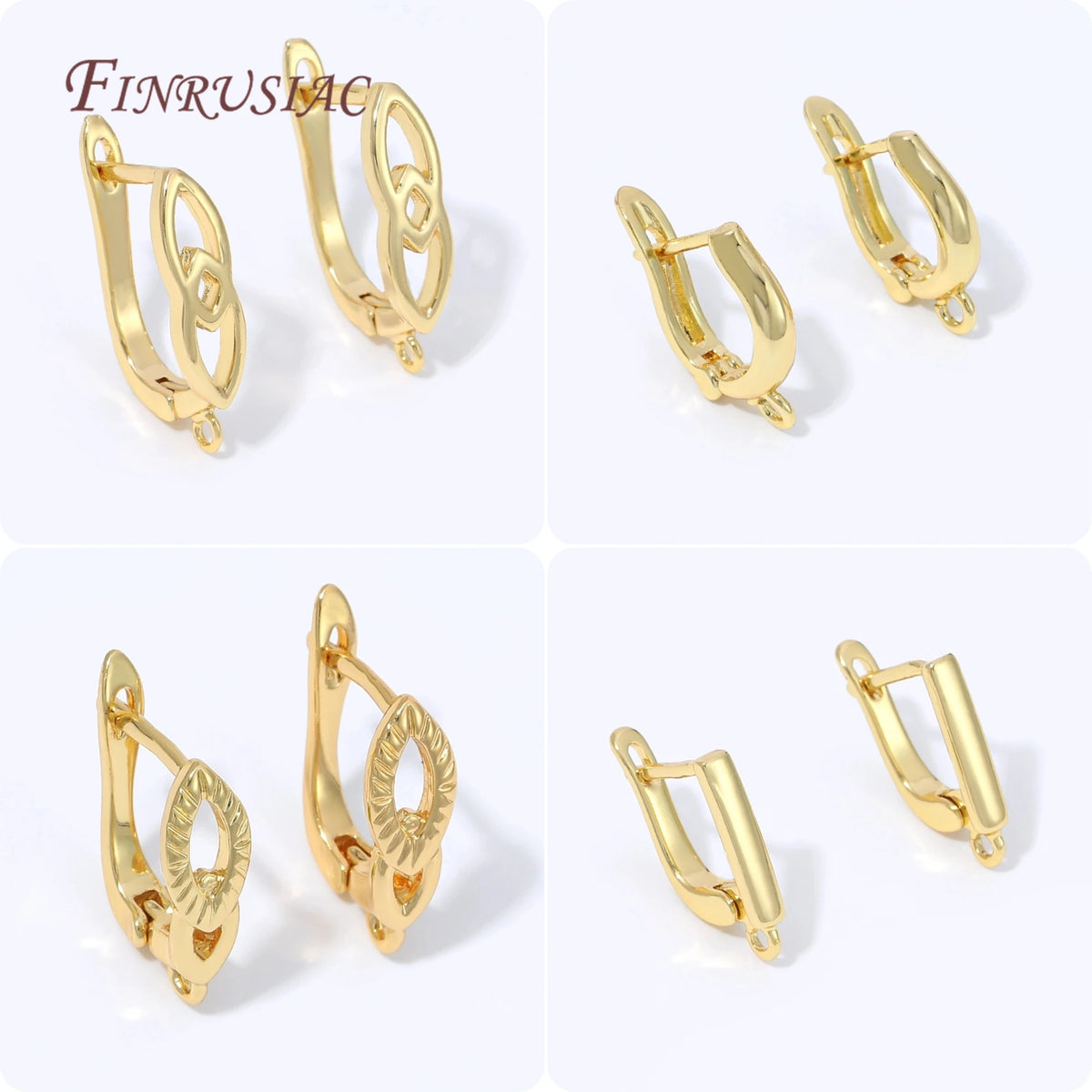 18K Gold Plated Leverback Earring Hooks | DIY Jewelry Findings Earring Hooks Findings P3