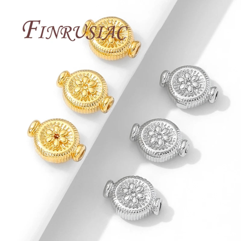 18K Gold Plated Spacer Beads 10mm×8mm | DIY Jewelry Making Jewelry Spacer Beads P3