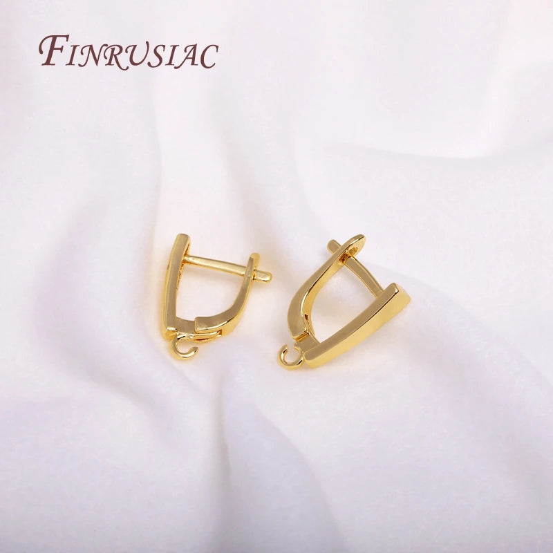 18K Gold Plated Brass Earring Hooks – DIY Jewelry Findings Earring Hooks P3