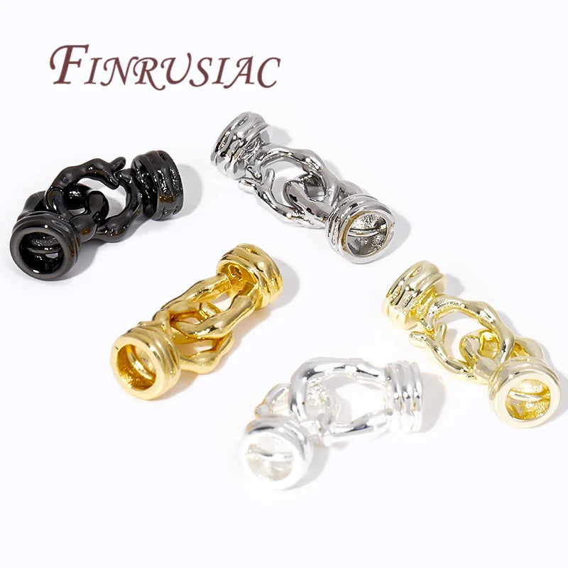 18K Gold Plated Cord End Clasp & Hook with End Caps – DIY Jewelry Jewelry Clasp Findings P3