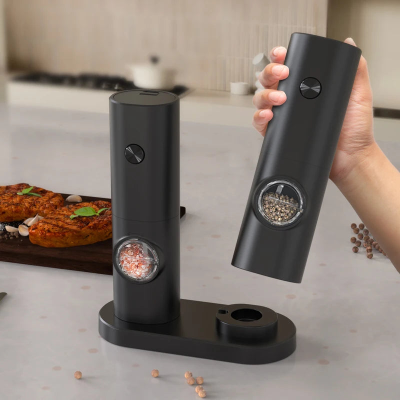 CLITON Electric Salt & Pepper Grinder Set with LED Light Electric Spice Grinder P3