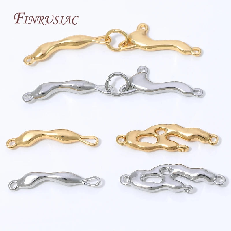 18K Gold Plated Twisted Bar Connectors | DIY Jewelry Making Jewelry Connector Links P3