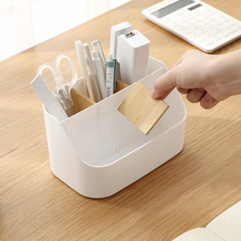 Desktop Makeup & Stationery Organizer Box with Dividers Desk Organizer Box P3