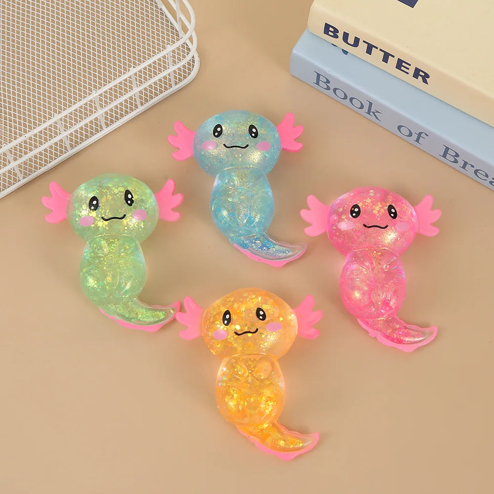 Axolotl Squishy Fidget Toys 2-Pack | Slow-Rise Salamander Squish Squishy Fidget Toy P3