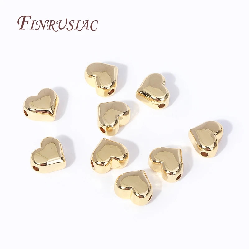 18K Gold Plated Heart Spacer Beads – DIY Jewelry Making Jewelry Spacer Beads P3